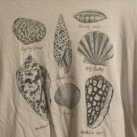 American Eagle Oversized Shell Graphic Tee Shirt - Picture 2 of 4